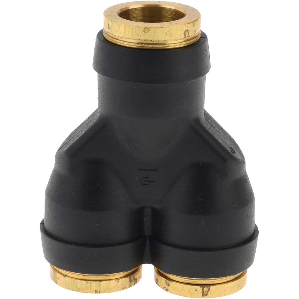 Parker Push-to-Connect Tube x Tube Fitting: Union Y, 1/2" OD - 72338452