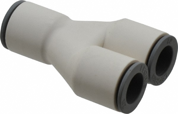 Parker Push-to-Connect Tube x Tube Fitting: Union Y, 1/2" OD - 72338452