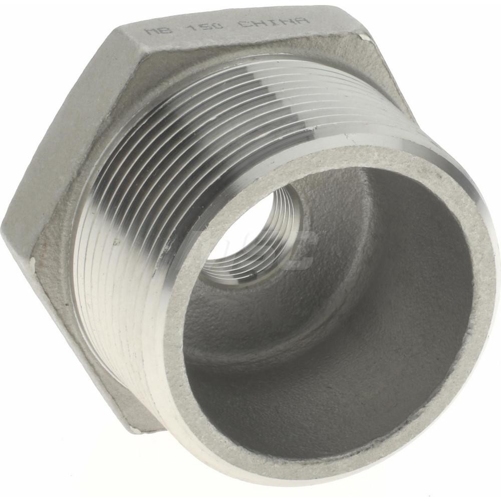 Merit Brass Pipe Bushing: 1-1/2 x 3/8", 304 Stainless Steel - K414-2406