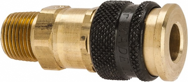 Parker Pneumatic Hose Coupling: 3/8-18, 1/4" Body Dia, Industrial Interchange - 23KAAN17MPN