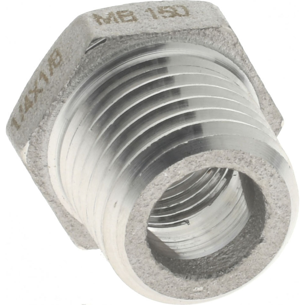 Merit Brass Pipe Bushing: 1/4 x 1/8", 316 Stainless Steel - K614-0402