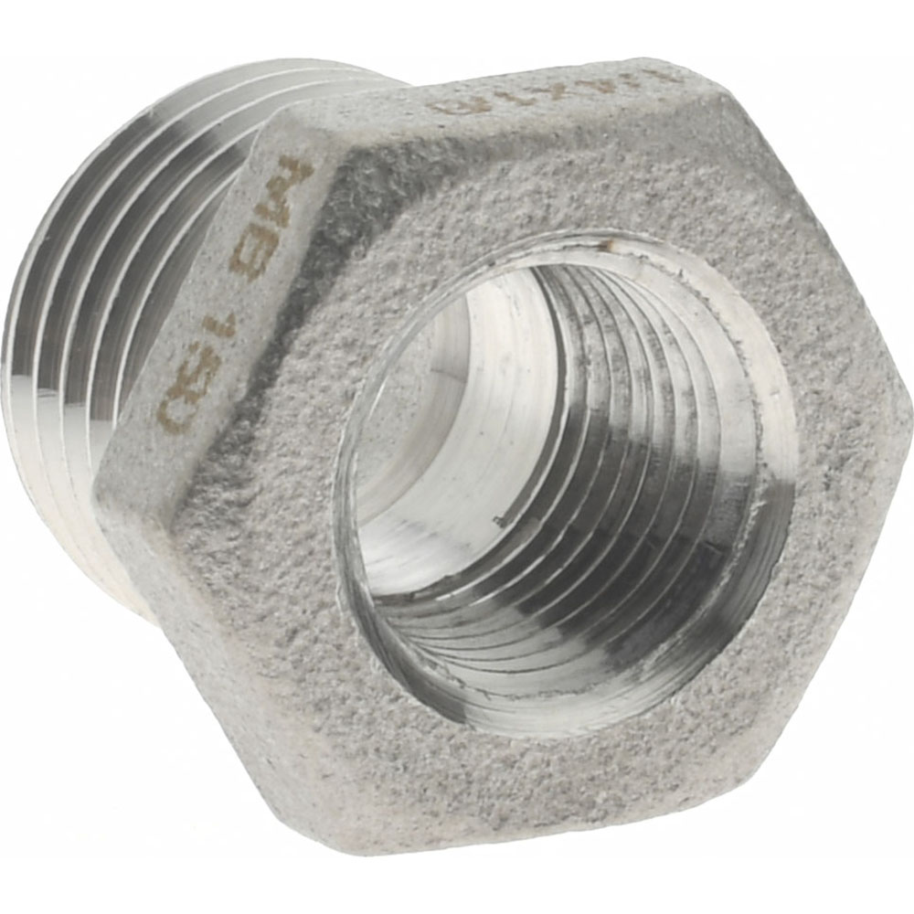Merit Brass Pipe Bushing: 1/4 x 1/8", 316 Stainless Steel - K614-0402