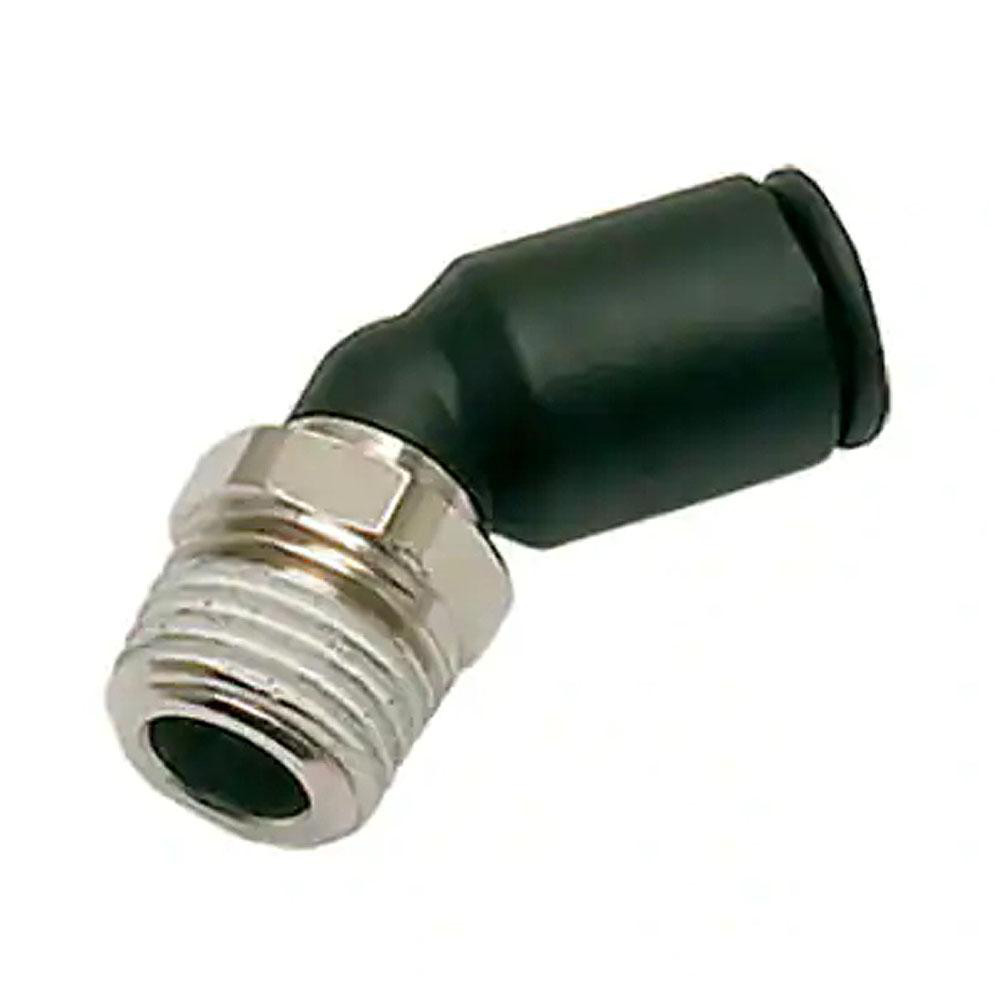 Legris Push-to-Connect Tube x Male BSPT Fitting: 45 Deg Elbow, BSPT - 3113 06 10