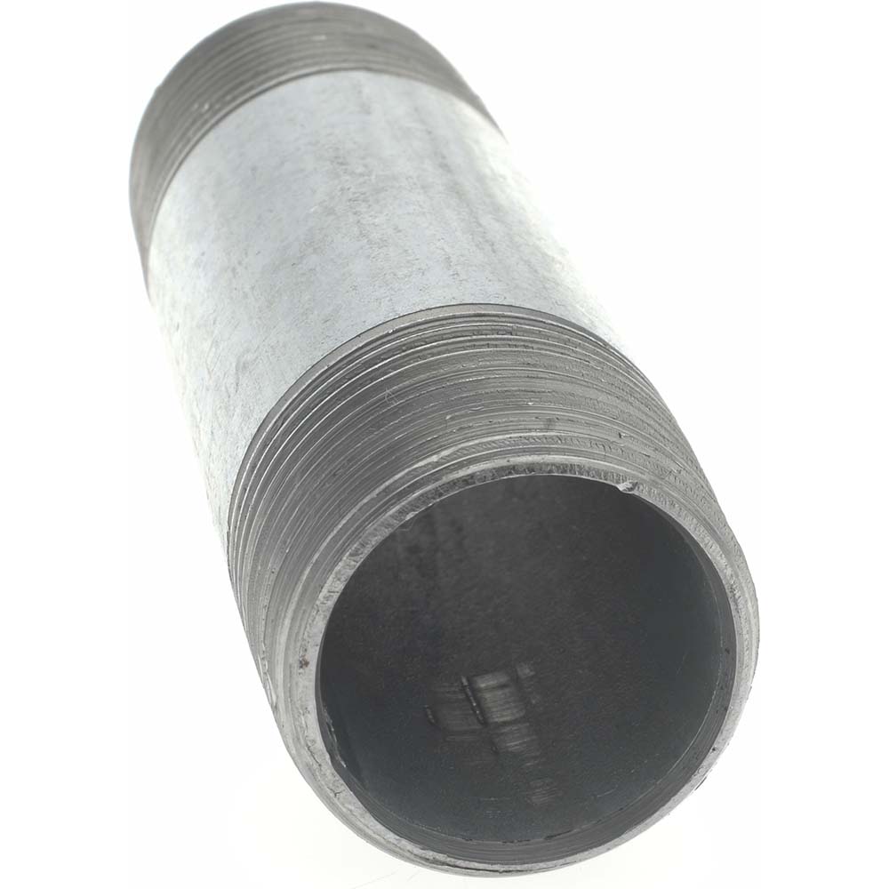 Value Collection Galvanized Pipe Nipple: 1", 4" Long, Schedule 40, Steel - MSCNG06040