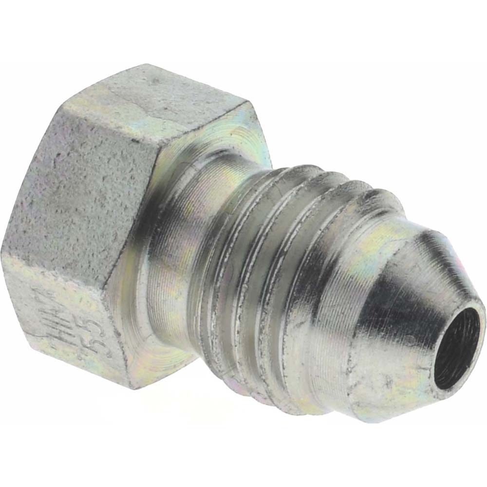 Eaton Steel Flared Tube Plug: 1/4" OD, 7/16-20 Thread, 37 deg Flared Angle - 900599-4S