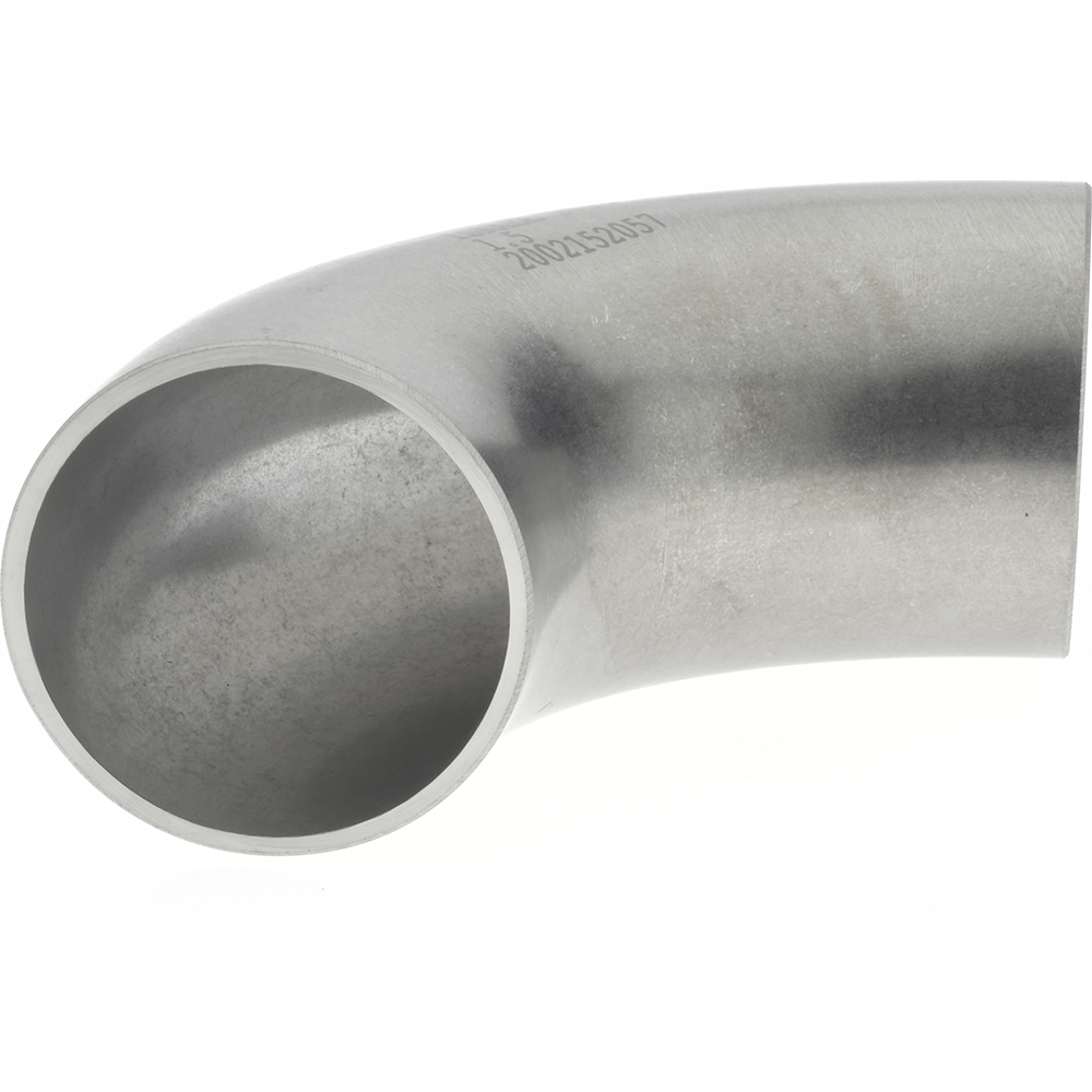 VNE Sanitary Stainless Steel Pipe 90 ° Elbow, 1-1/2", Butt Weld Connection - V2WC1.5