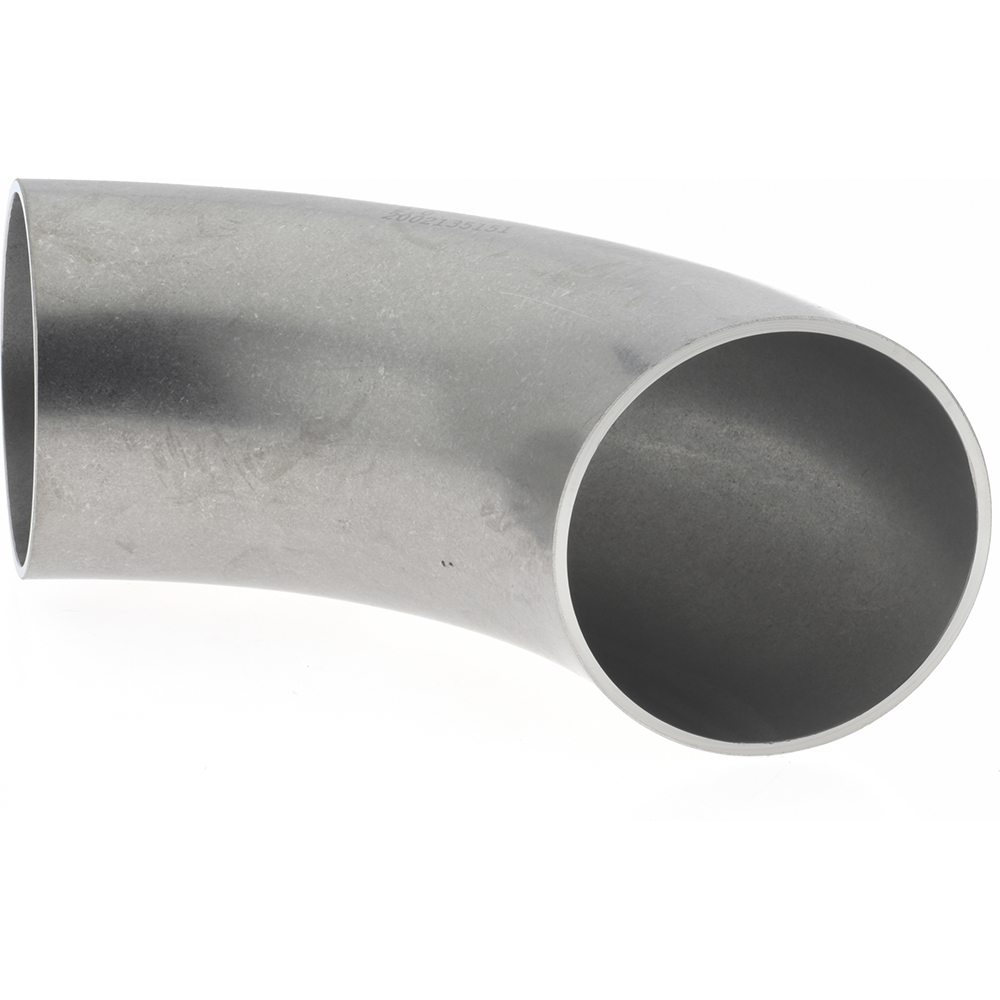 VNE Sanitary Stainless Steel Pipe 90 ° Elbow, 1-1/2", Butt Weld Connection - V2WC1.5