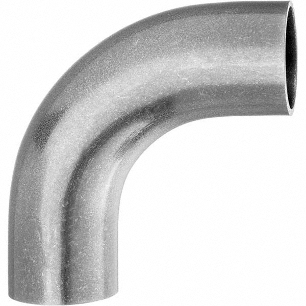 VNE Sanitary Stainless Steel Pipe 90 ° Elbow, 1-1/2", Butt Weld Connection - V2WC1.5