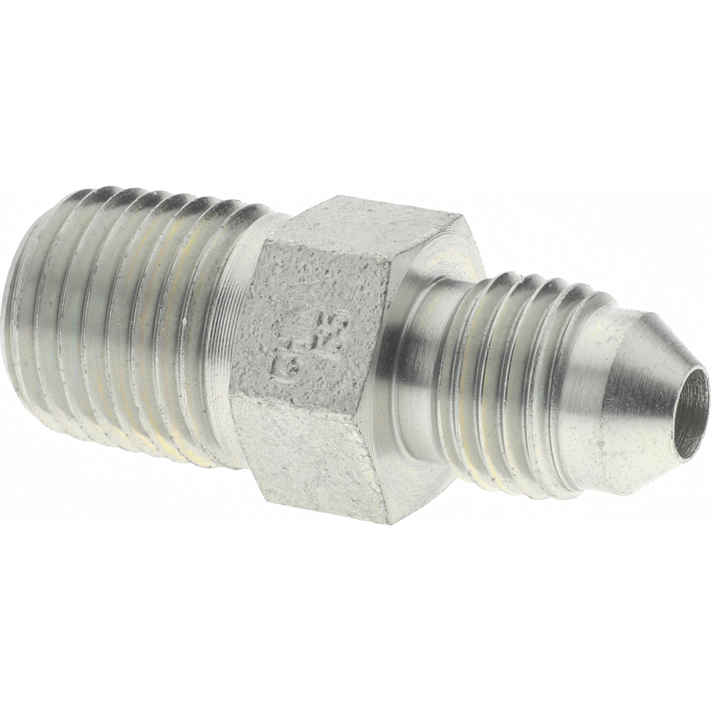 Parker Brass Flared Tube Short Nut: 1/4" OD, 7/16-20 Thread, 45 deg Flared Angle - 41FS-4