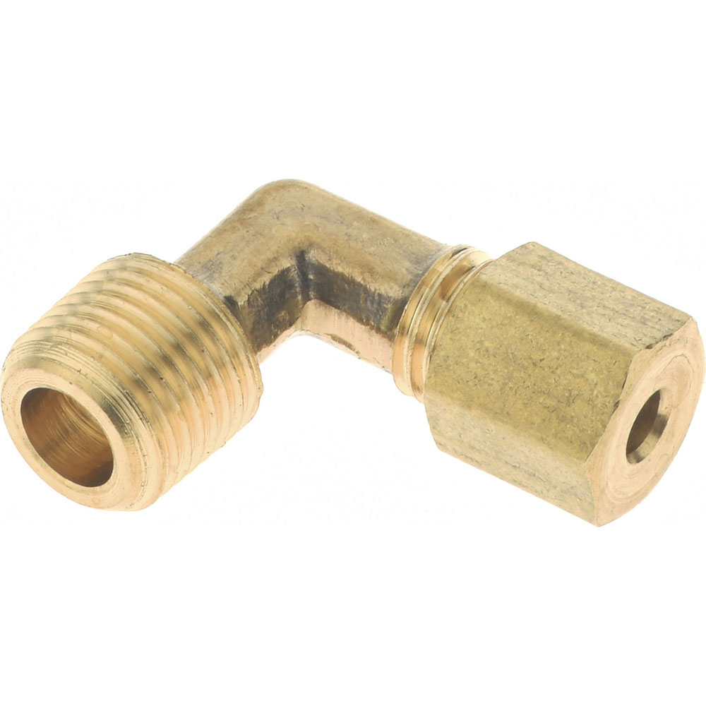 Parker Compression Tube Connector: 1/8" Tube OD, Compression x MNPT - 68HD-2-2