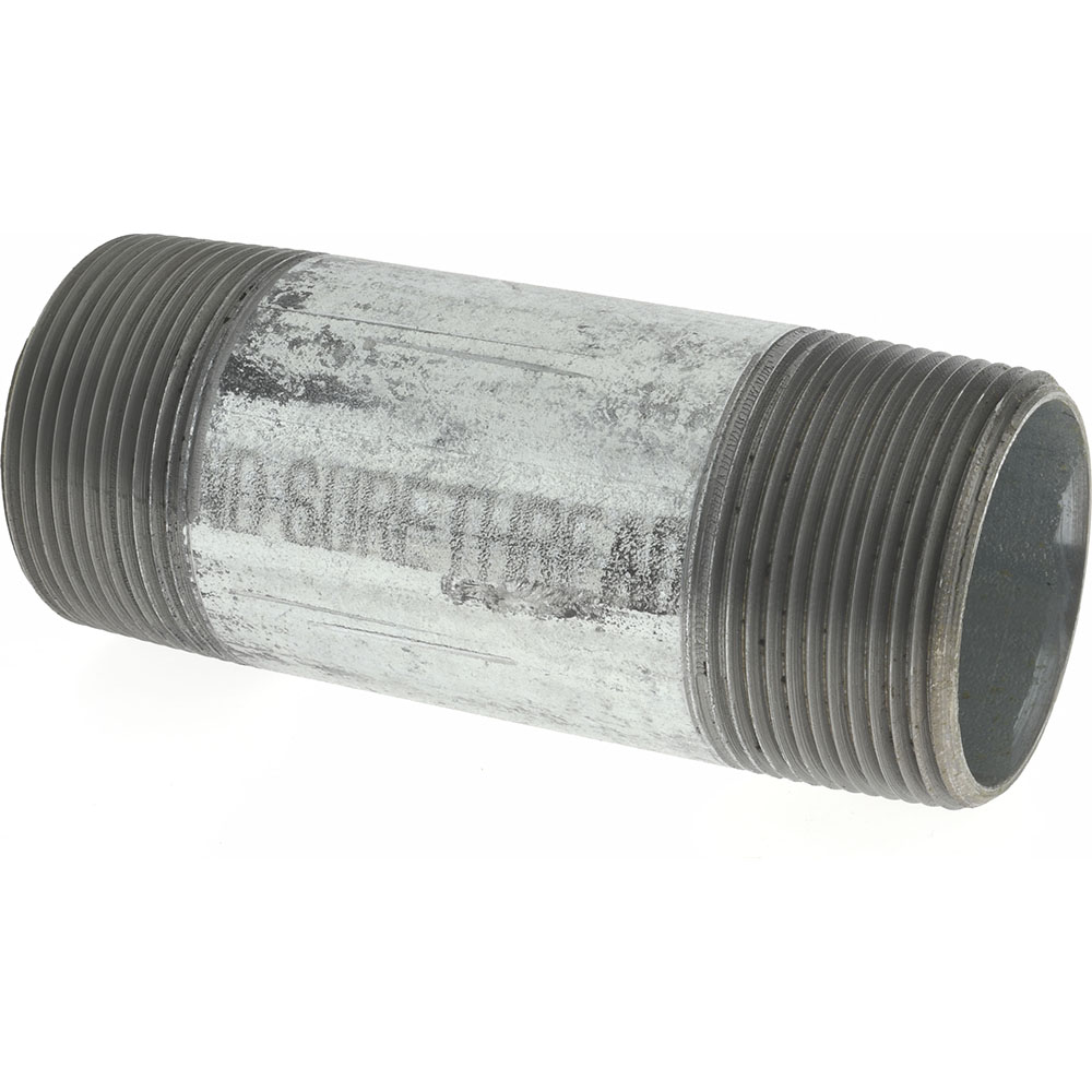 B&K Mueller Galvanized Pipe Nipple: 1-1/2", 3-1/2" Long, Schedule 40, Steel - 567-035HC