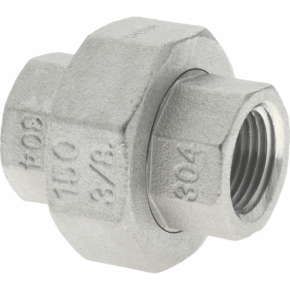 Merit Brass Pipe Union: 1-1/2", 304 Stainless Steel - K487-24