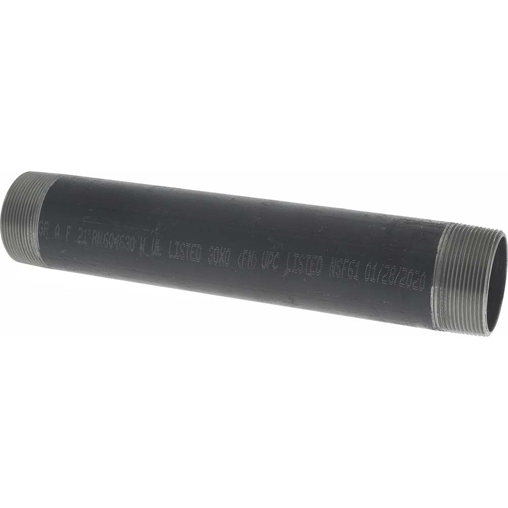 B&K Mueller Black Pipe Nipple: 2" Dia x 12" Long, Schedule 40 - 588-120HP