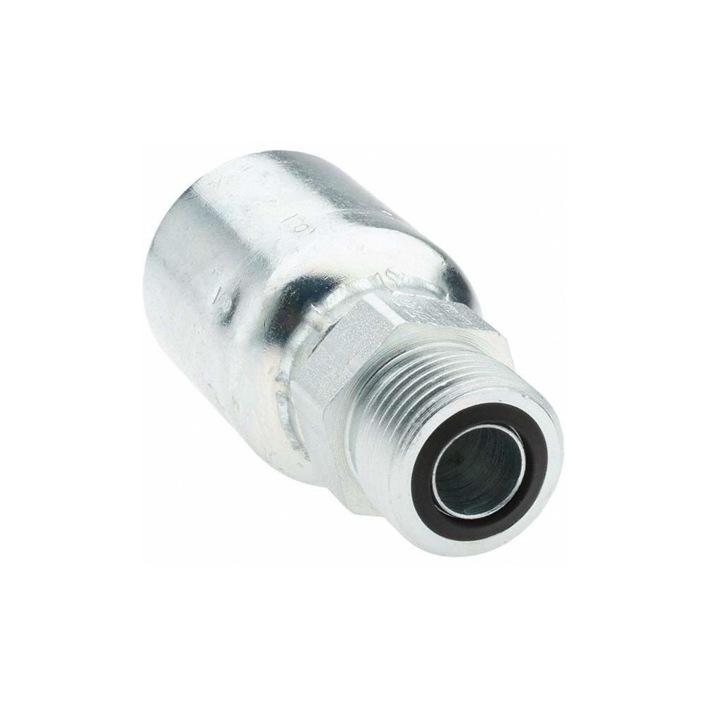 Parker Hydraulic Hose Male ORFS Swivel Fitting: 0.5" ID, 8 mm, 1/2" - KP46761