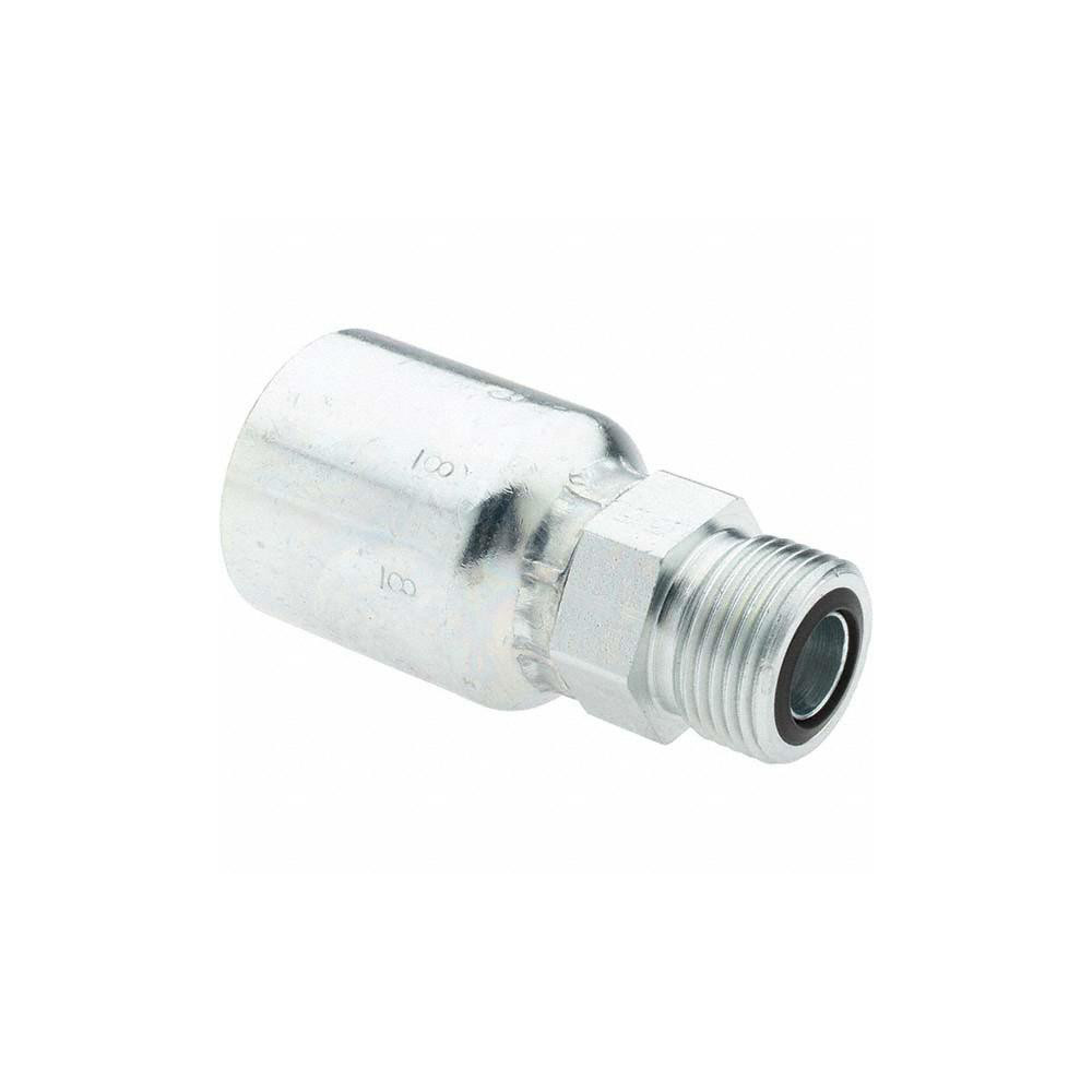 Parker Hydraulic Hose Male ORFS Swivel Fitting: 0.5" ID, 8 mm, 1/2" - KP46761