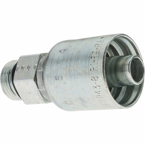 Parker Hydraulic Hose Male ORFS Swivel Fitting: 0.5" ID, 8 mm, 1/2" - KP46761