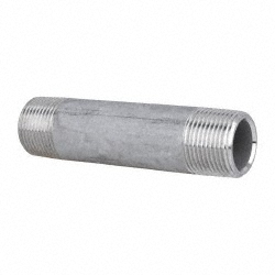 Merit Brass Stainless Steel Pipe Nipple: 3/4" Pipe, Grade 304 & 304L - 4512-400
