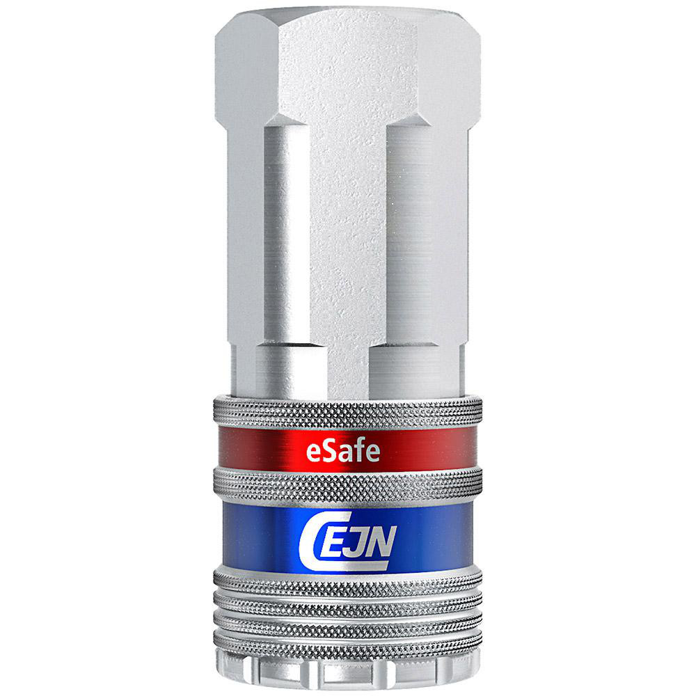 CEJN Pneumatic Hose Coupling: 1/4" Thread, 1/4" Body Dia, High Flow Interchange - 10 320 2402