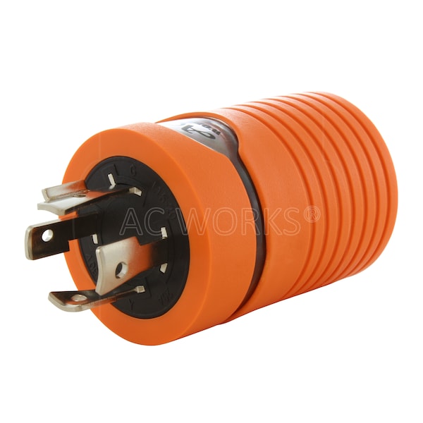 Ac Works Adapter L15-20P 20A 3-Phase 250V 4-Prong Plug to 6-15/20R 250V 15/20A T-Blade - ADL1520620