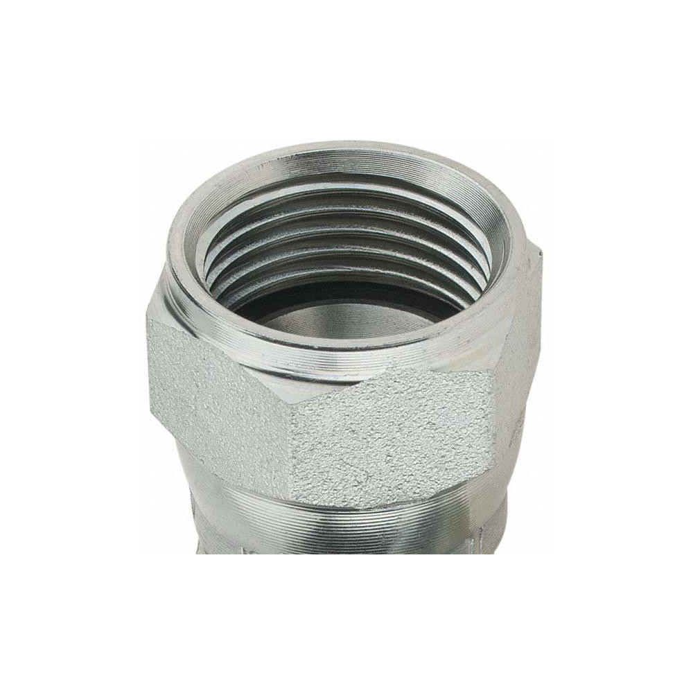 Brennan Steel Flared Tube 90 Deg Swivel Elbow: 1/2" OD, 3/4-16 x 3/4-16 Thread, 37 deg Flared Angle - 10613