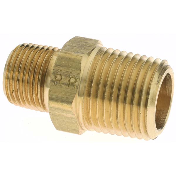 Parker Industrial Pipe Hex Plug: 1/2 x 3/8" Male Thread, MNPTF - -11097-6