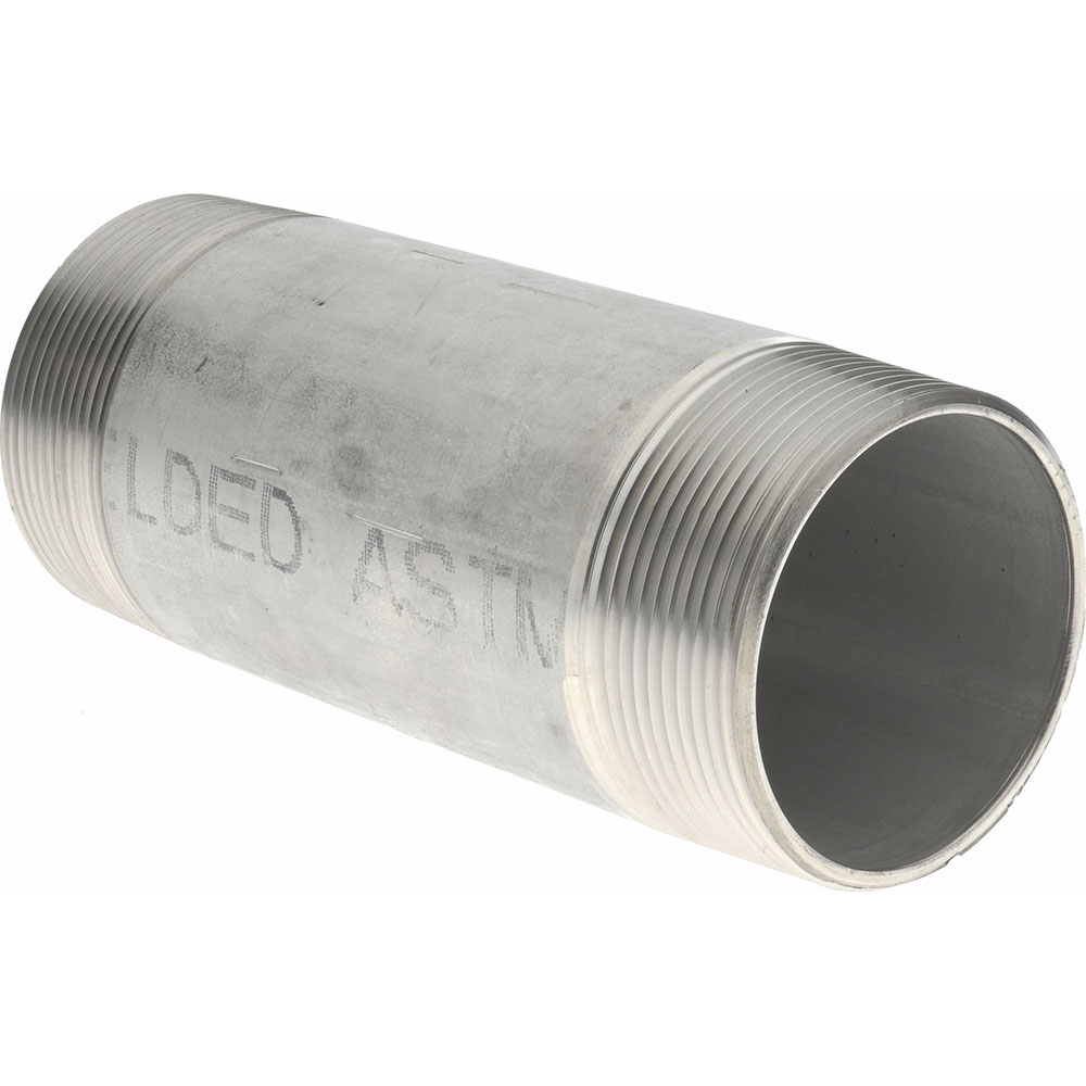 Merit Brass Stainless Steel Pipe Nipple: 2" Pipe, Grade 304 & 304L - 4032-550