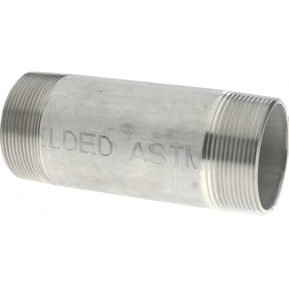 Merit Brass Stainless Steel Pipe Nipple: 2" Pipe, Grade 304 & 304L - 4032-550
