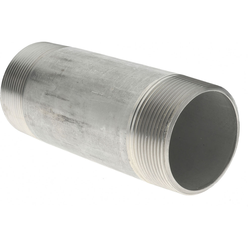Merit Brass Stainless Steel Pipe Nipple: 2" Pipe, Grade 304 & 304L - 4032-550