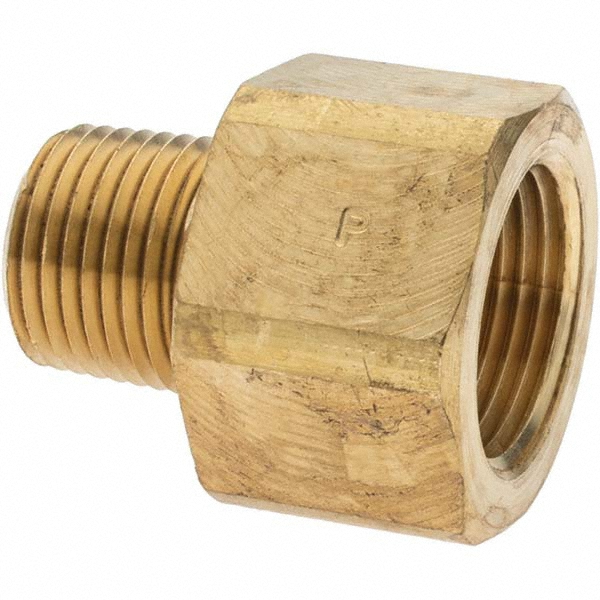 Parker Industrial Pipe Adapter: 3/4" Female Thread, 1/2" Male Thread, MNPTF x FNPTF - -10834-2