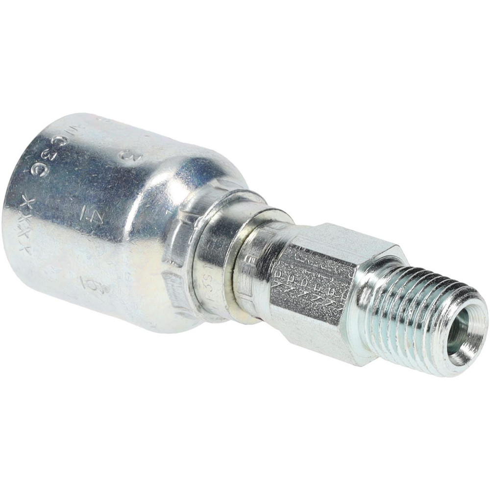 Parker Hydraulic Hose Female SAE 45 ° Swivel Fitting: 0.375" ID, 6 mm, 3/8" - 13743-6-6