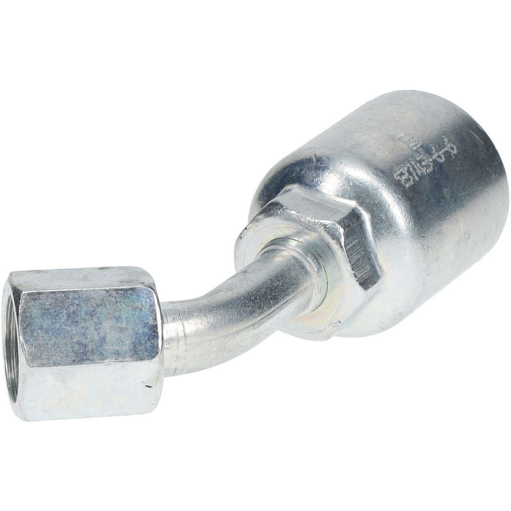 Parker Hydraulic Hose Female SAE 45 ° Swivel Fitting: 0.375" ID, 6 mm, 3/8" - 13743-6-6