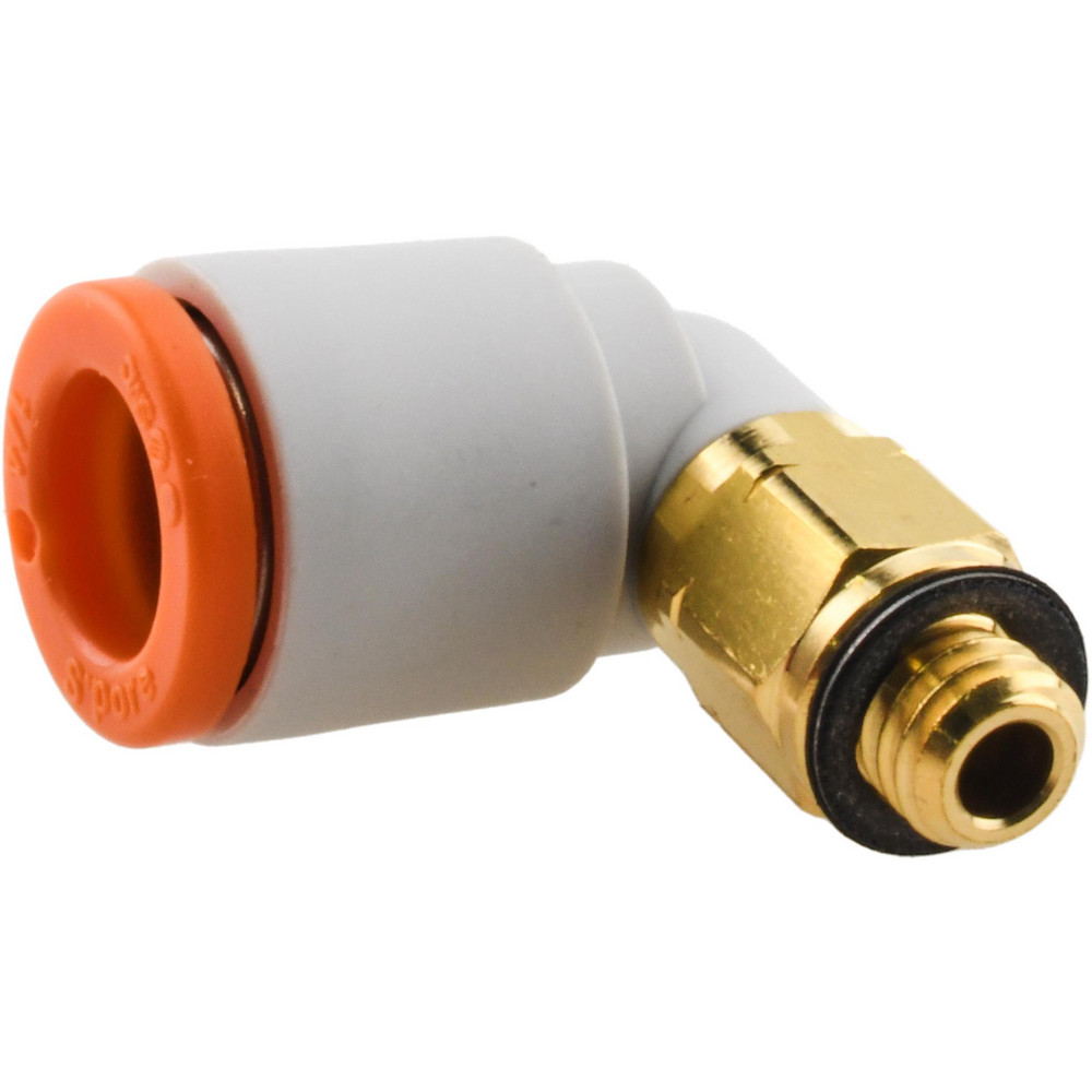 SMC PNEUMATICS Push-to-Connect Push-to-Connect Fitting: Elbow, Universal, 1/4" OD - KQ2L07-U01A