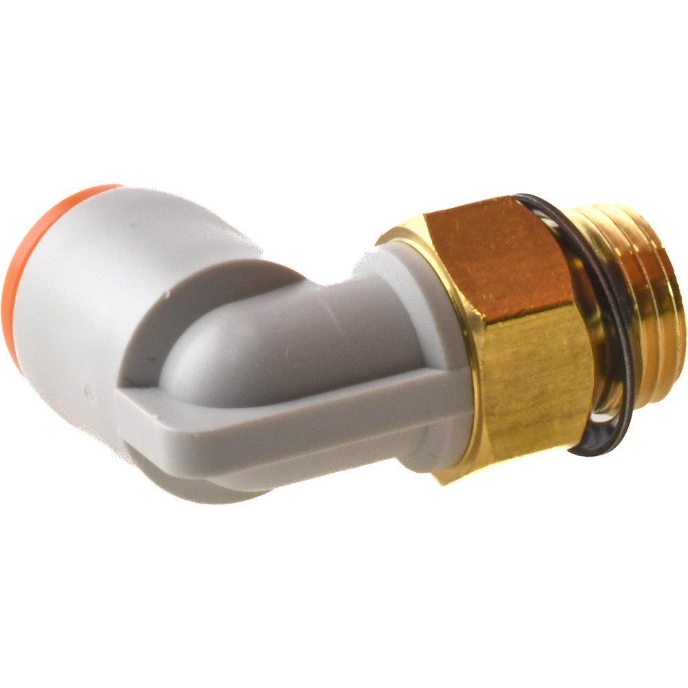 SMC PNEUMATICS Push-to-Connect Push-to-Connect Fitting: Elbow, Universal, 1/4" OD - KQ2L07-U01A