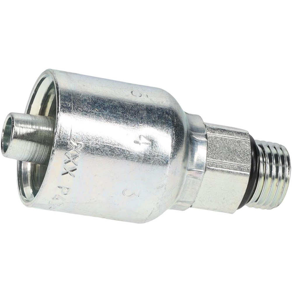 Parker Hydraulic Hose Male Rigid Fitting: 0.375" ID, 6 mm, 3/8" - KP81362