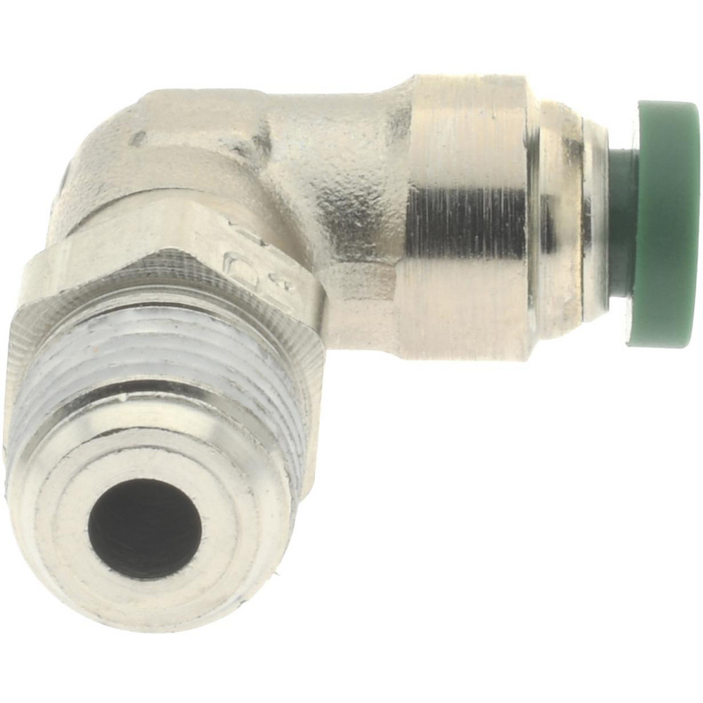 Parker Push-to-Connect Push-to-Connect x Male NPTF Fitting: 90 deg Swivel Elbow, 1/8 Thread, NPTF, 5/32" OD - W169PLP-5/32-2