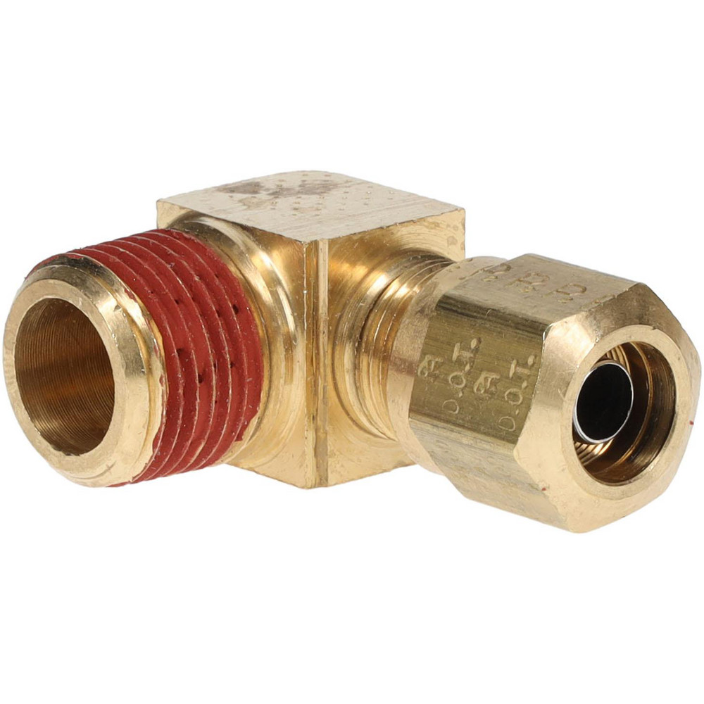 Parker Compression Tube Male Elbow: 1/2, 3/4" Tube OD, Compression x MNPTF - VS269NTA-12-8