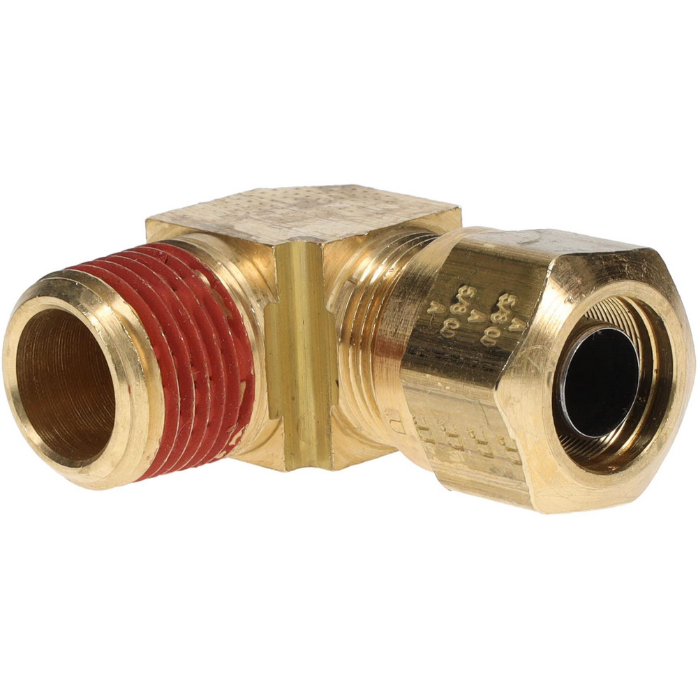 Parker Compression Tube Male Elbow: 1/2, 3/4" Tube OD, Compression x MNPTF - VS269NTA-12-8