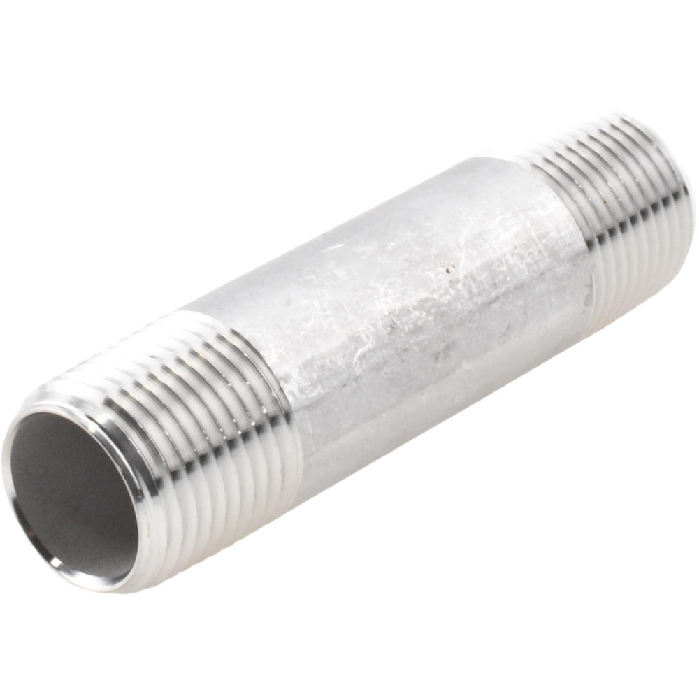 Value Collection Stainless Steel Pipe Nipple: 3/8" Pipe, Grade 304 & 304L - 4BN3/8*21/2