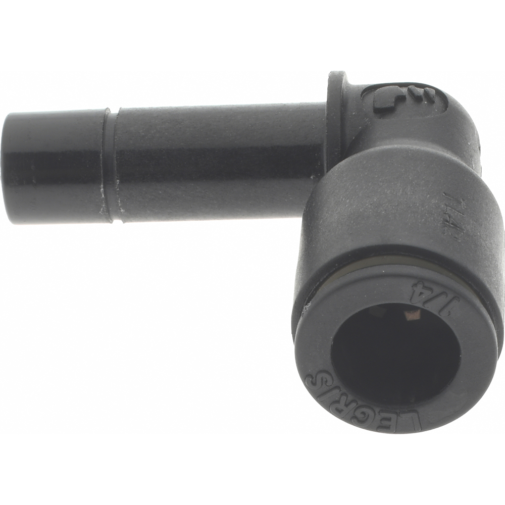 SMC PNEUMATICS Push-to-Connect Push-to-Connect Fitting: Plug-In Elbow, 1/4" OD - KQ2L07-99A