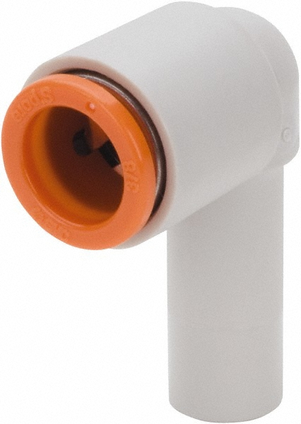 SMC PNEUMATICS Push-to-Connect Push-to-Connect Fitting: Plug-In Elbow, 1/4" OD - KQ2L07-99A