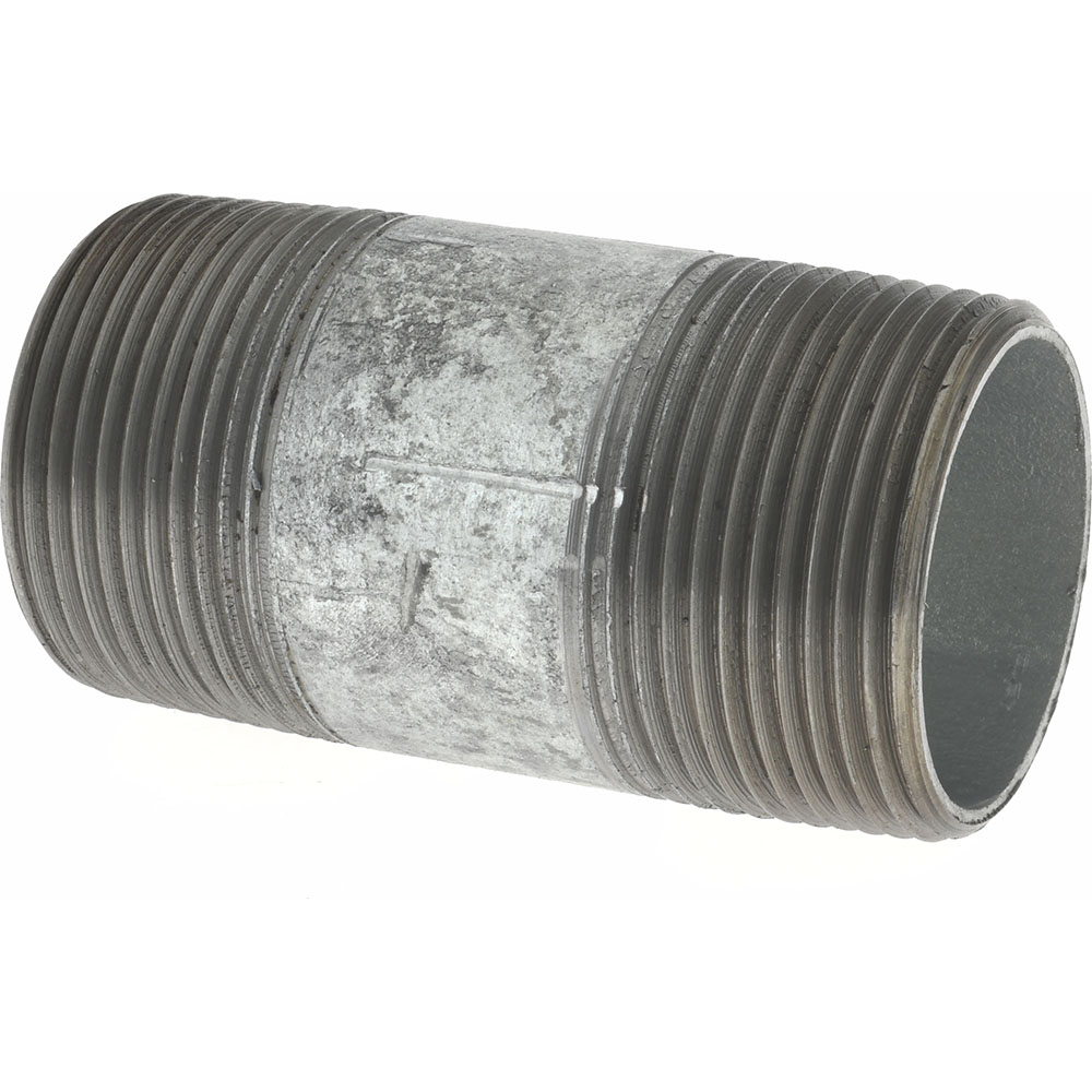 Value Collection Galvanized Pipe Nipple: 1-1/4", 3" Long, Schedule 40, Steel - MSCNG07030