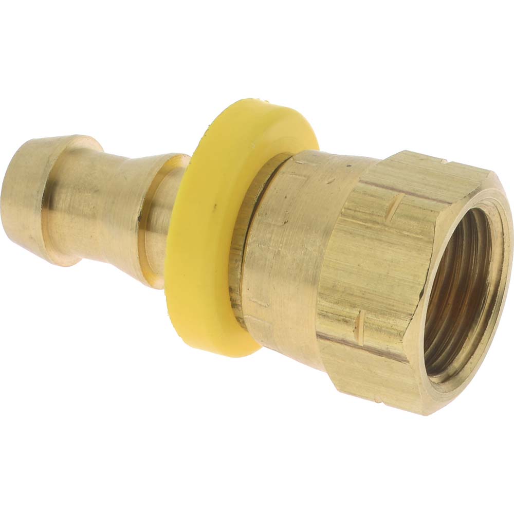 Dixon Valve & Coupling Barbed Push-On Hose Female Connector: 3/8" NPTF, Brass, 3/8" Barb - 2740606C