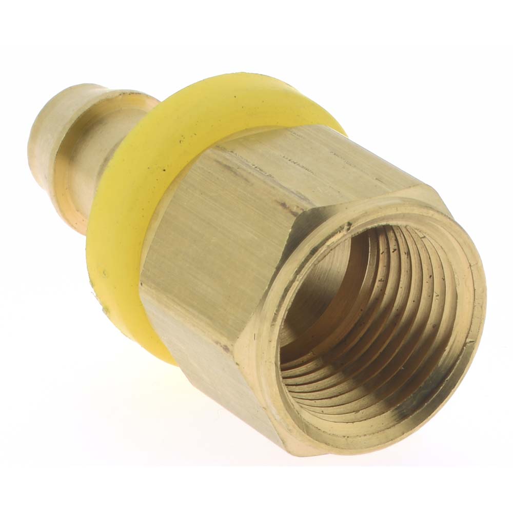 Dixon Valve & Coupling Barbed Push-On Hose Female Connector: 3/8" NPTF, Brass, 3/8" Barb - 2740606C