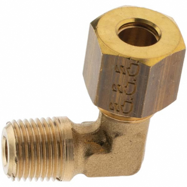 Legris Compression Tube Male Elbow: 6 mm Tube OD, Compression x MBSPT - 0109 06 10