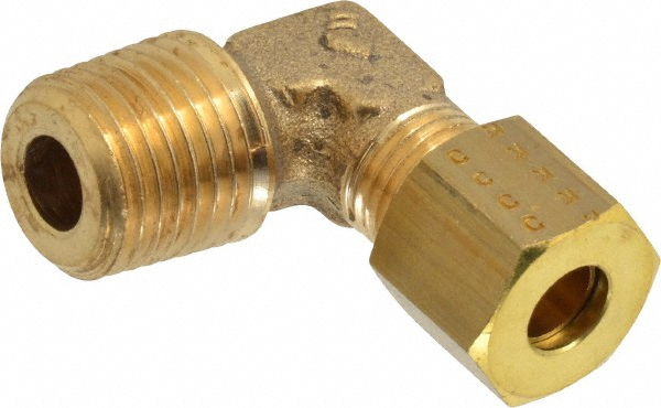 Legris Compression Tube Male Elbow: 6 mm Tube OD, Compression x MBSPT - 0109 06 10