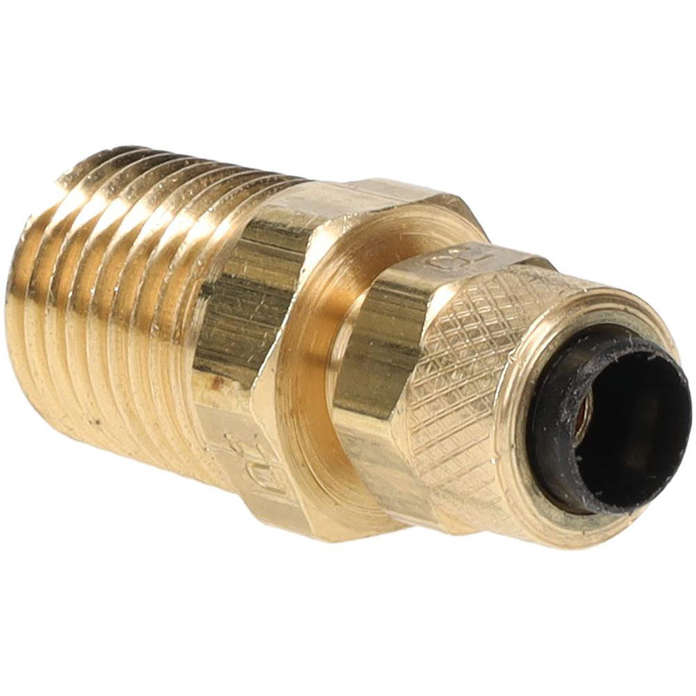 Parker Compression Tube Connector: 1/4-18, 1/4" Tube OD, Compression x MNPT - 11421