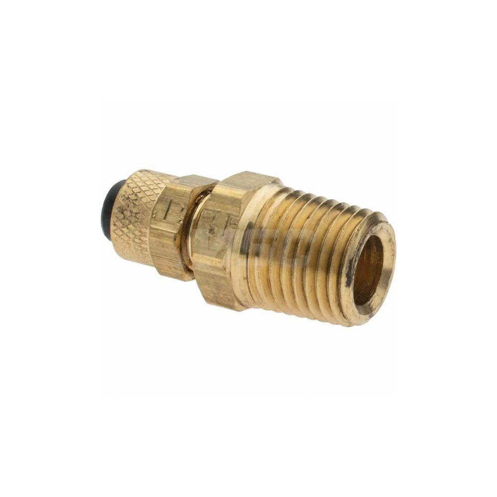 Parker Compression Tube Connector: 1/4-18, 1/4" Tube OD, Compression x MNPT - 11421