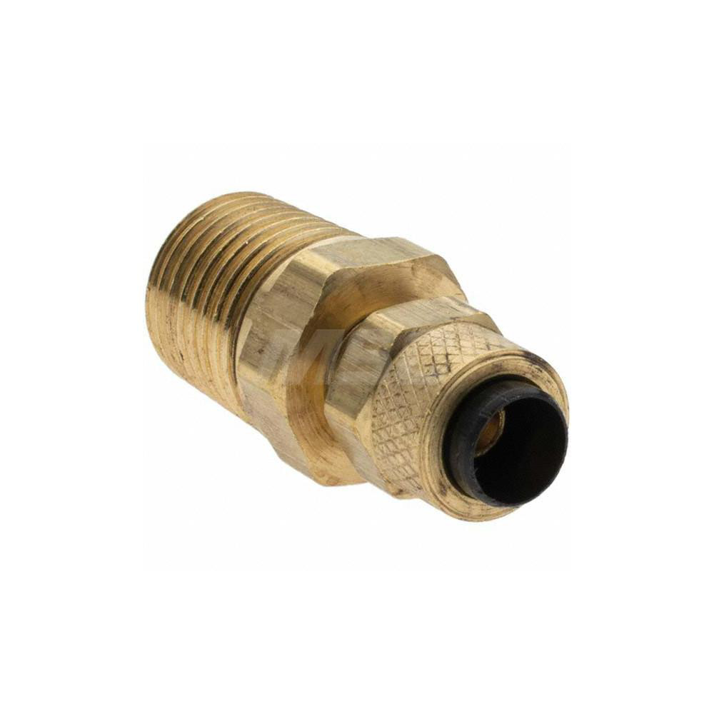 Parker Compression Tube Connector: 1/4-18, 1/4" Tube OD, Compression x MNPT - 11421