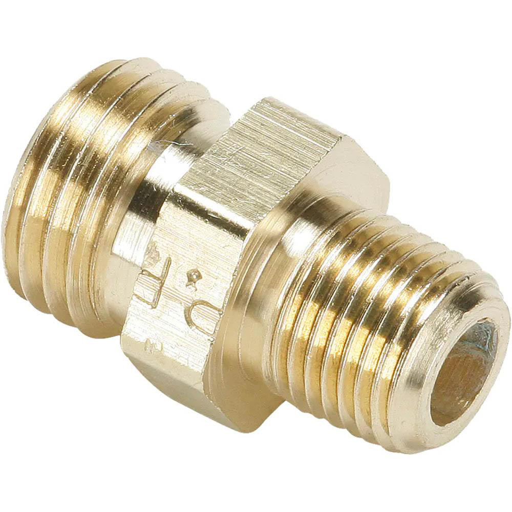 Parker Industrial Pipe Ball-End Joint Adapter: 1/4" Male Thread, MNPSM x MNPT - 127HB-4-4