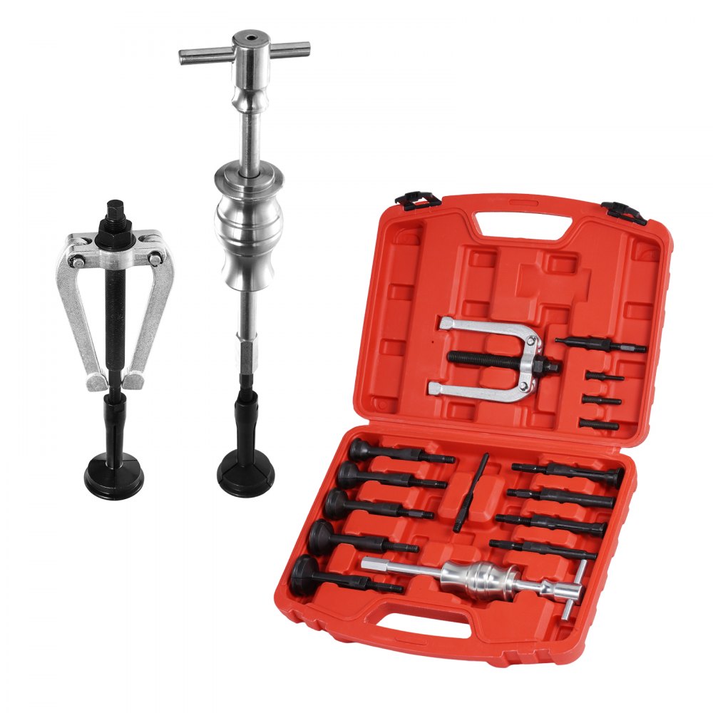 VEVOR Blind Hole Bearing Puller Set, 16-in-1 Inner Bearing Race and Seal Extractor Kit, Slide Hammer Pilot Insert Inner Internal Bearing Removal Tool Set, 10 Adjustable Collects and Counterstay - HCSNZCLBQ16PD83U8V0